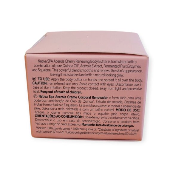 Nativa Spa Acerola Cherry Renewing Brazilian Body Butter NWT - Picture 7 of 9